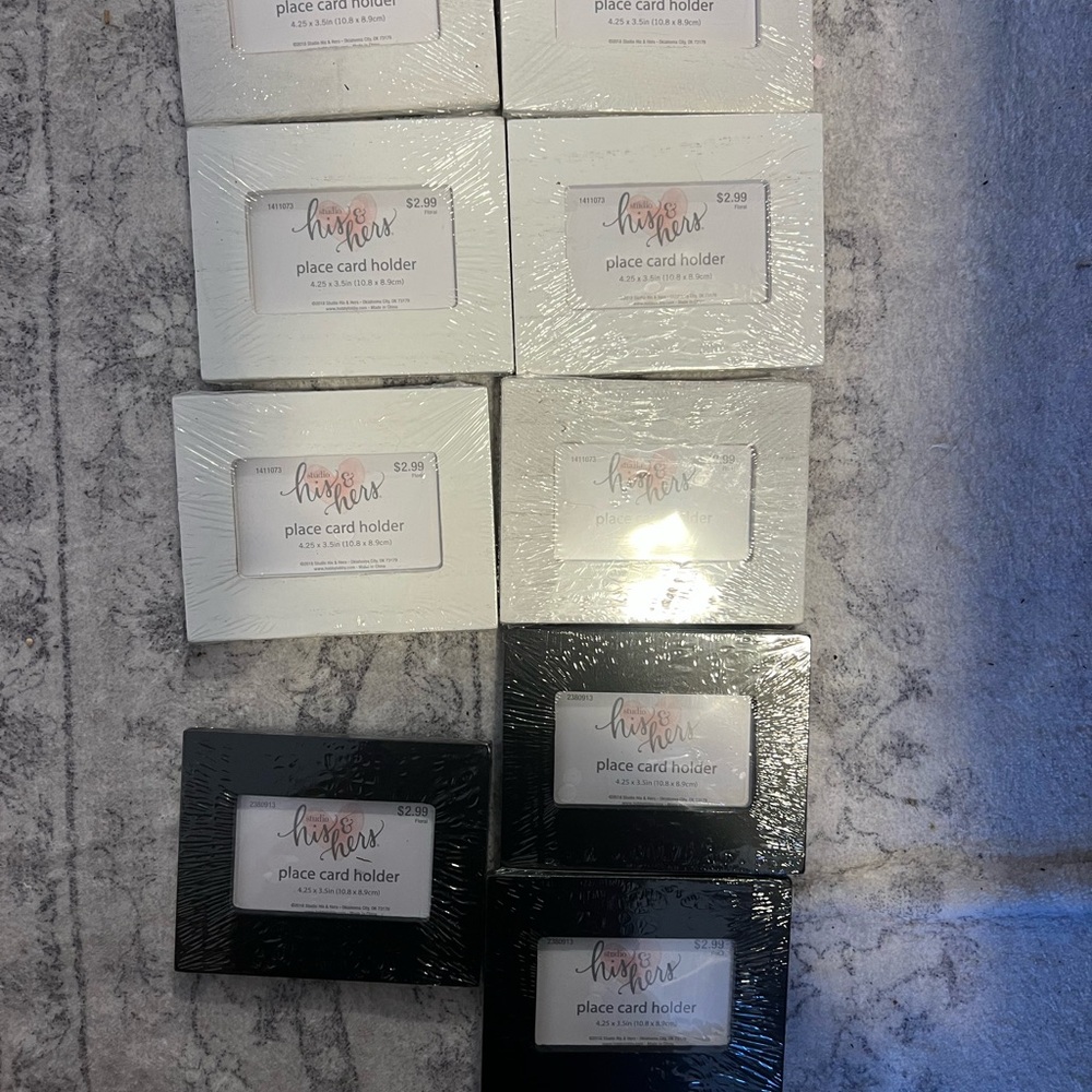 Hobby Lobby Black and White Place Card Holders